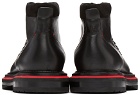 Isaia Black Hiker Lace-Up Boots