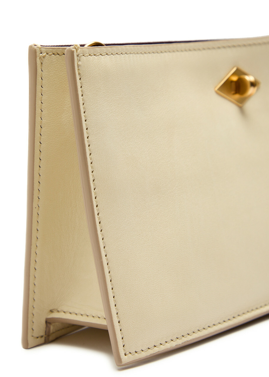 Metier Ease Leather Clutch - Cream - One Size