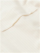 Kingsman - Grandad-Collar Striped Cotton Shirt - Neutrals