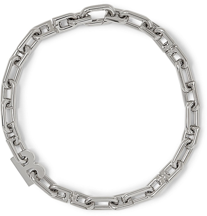 Photo: BALENCIAGA - Silver-Tone Chain Necklace - Silver