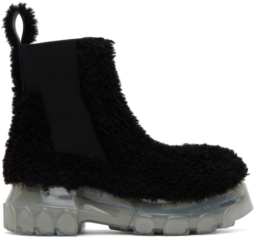Rick Owens Black Beatle Bozo Tractor Boots Rick Owens
