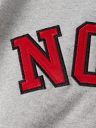 Noah - Logo-Appliquéd Cotton-Jersey Zip-Up Hoodie - Gray