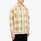 Polo Ralph Lauren Men's Quilted Plaid Overshirt in Winter Cream/Cafe Tan