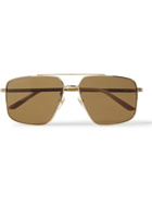 GUCCI - Aviator-Style Gold-Tone Sunglasses - Gold