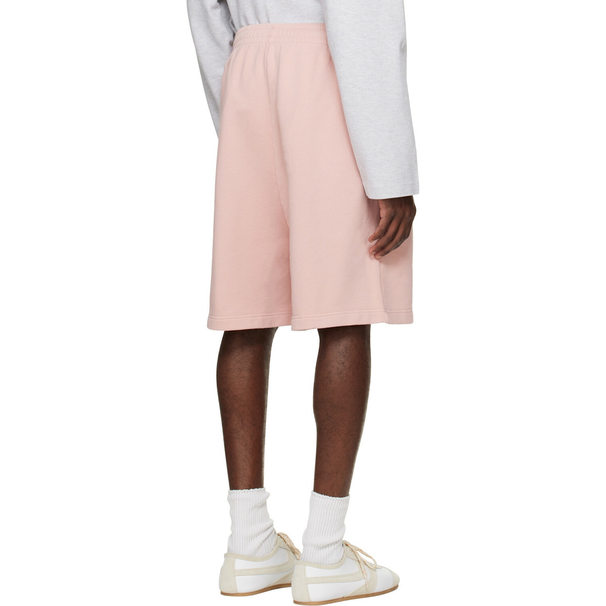 Acne Studios Pink Embroidered Logo Shorts