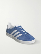 adidas Originals - Gazelle 85 Leather-Trimmed Suede Sneakers - Blue