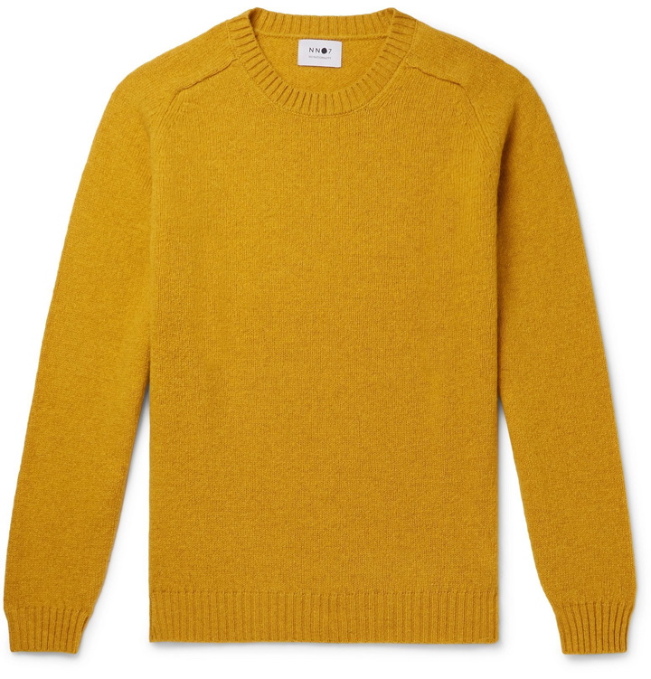 Photo: NN07 - Nathan Brushed-Wool Sweater - Yellow