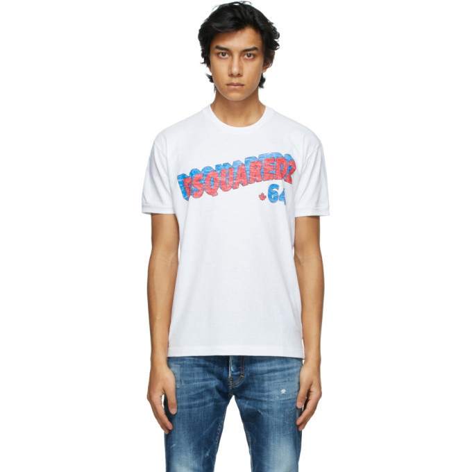 Photo: Dsquared2 White Retro 64 T-Shirt