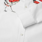 Alexander McQueen Crane Embroidered Shoulder Shirt