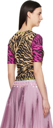 Chopova Lowena Multicolor Hairy Fairy Fitted Mesh Top