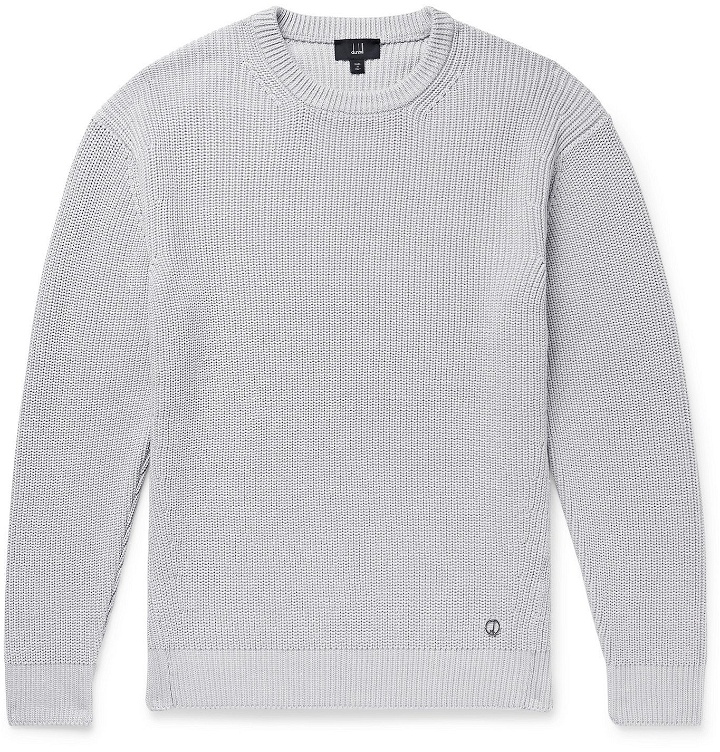 Photo: Dunhill - Ribbed Cotton Sweater - Gray