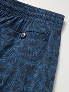 Canali - Slim-Fit Mid-Length Printed Swim Shorts - Blue