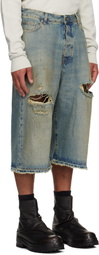 424 Blue Big Daddy Denim Shorts