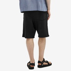 Monitaly Men's Pleated Sweat Shorts in Black