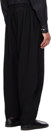 132 5. ISSEY MIYAKE Black Parallel Wrap Trousers
