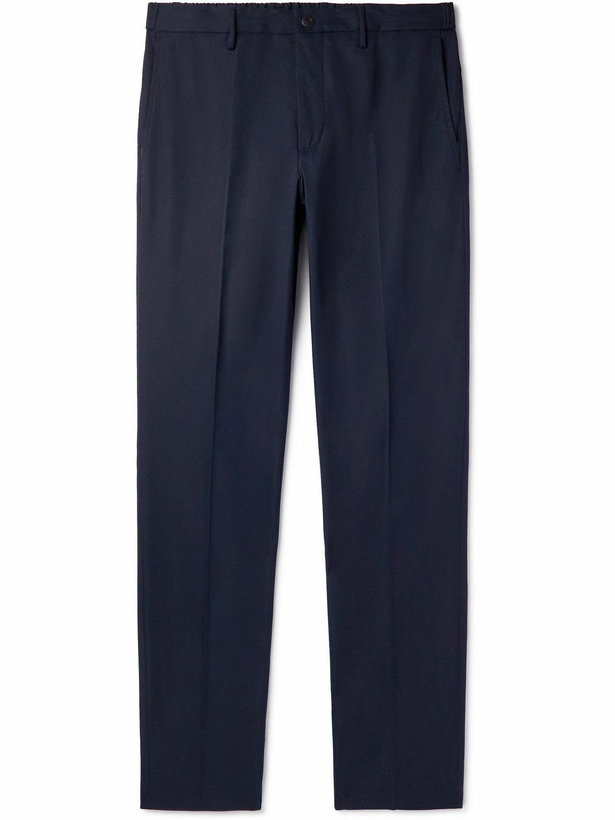 Photo: Incotex - Slowear Teknosartorial Slim-Fit Tapered Pleated Twill Trousers - Blue