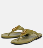 JW Anderson - Anchor leather thong sandals