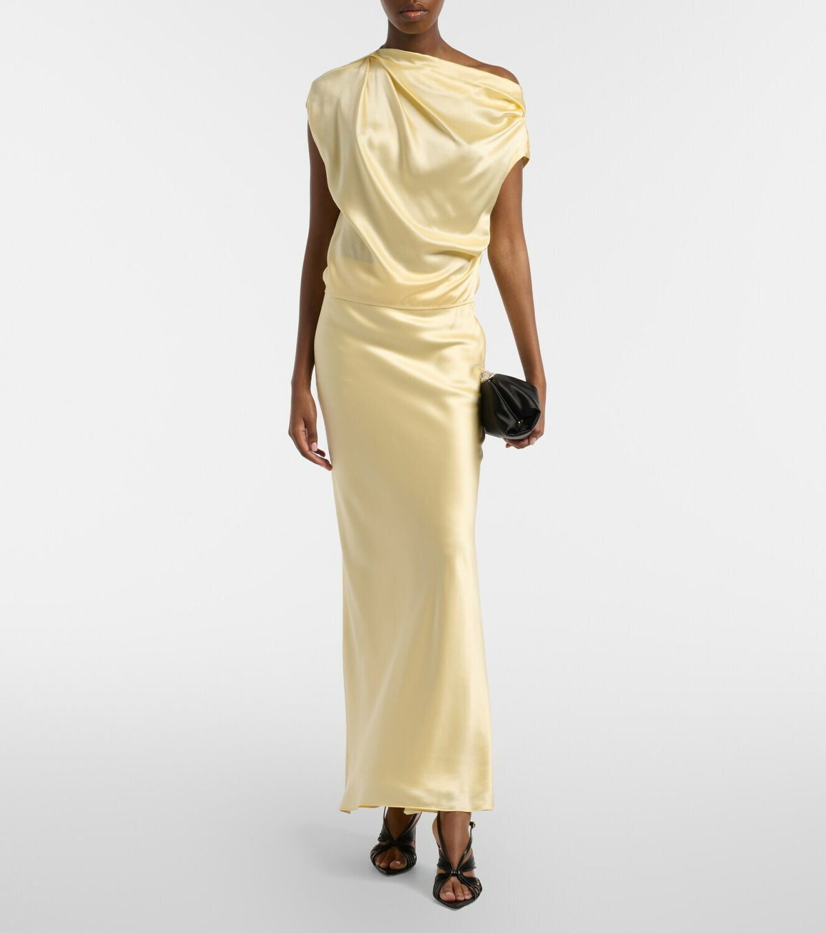 The Sei Draped silk satin top