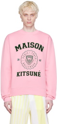 Maison Kitsuné Pink Hotel Olympia Edition Varsity Sweatshirt