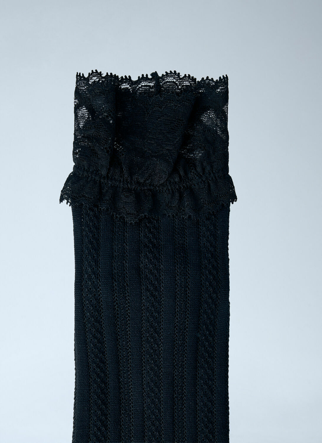 Yohji Yamamoto Lace Trimmed Split Toe Socks