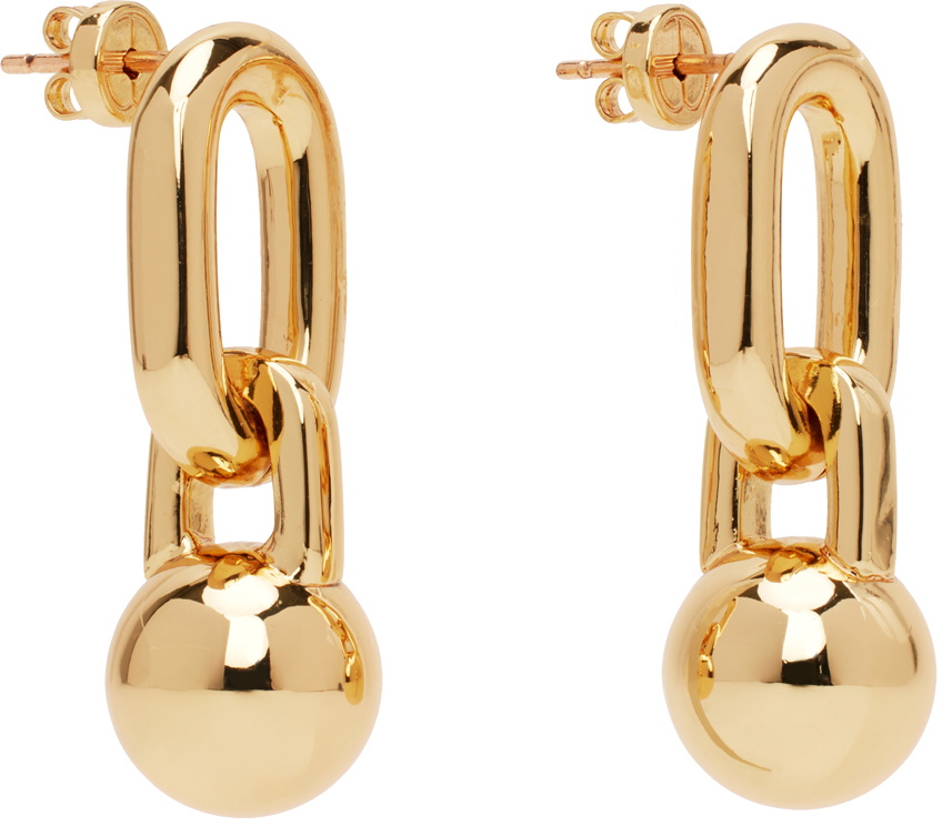 ANINE BING Gold Link Ball Drop Earrings ANINE BING