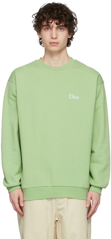 Photo: Dime Green Classic Logo Sweatshirt