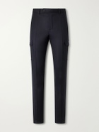 Slowear - Incotex Tapered Wool-Blend Flannel Cargo Trousers - Blue
