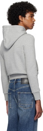 Fax Copy Express Gray Tight Fleece-Lined Hoodie