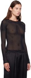 WARDROBE.NYC Black Rosie Huntington-Whiteley Edition Web Bodysuit