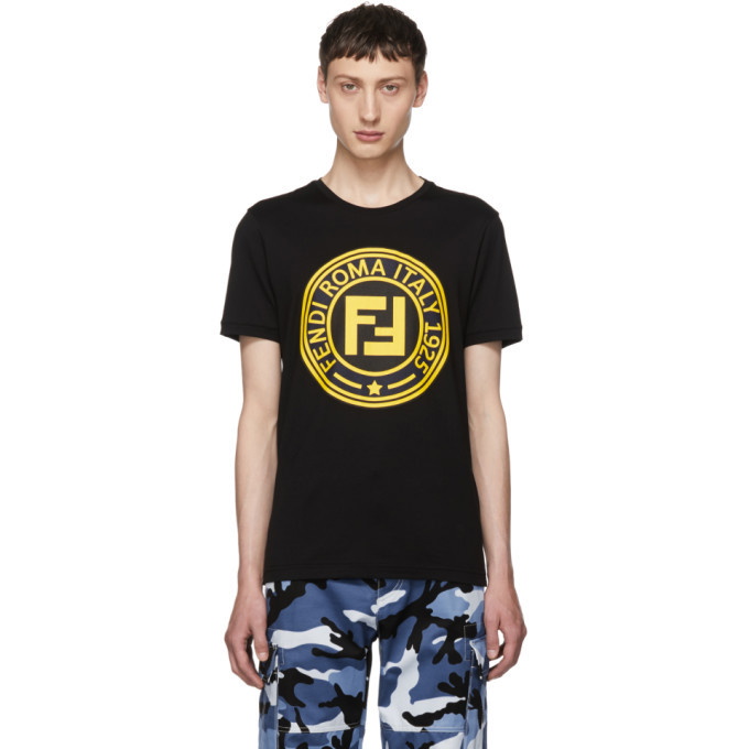 Photo: Fendi Black Roma Logo T-Shirt