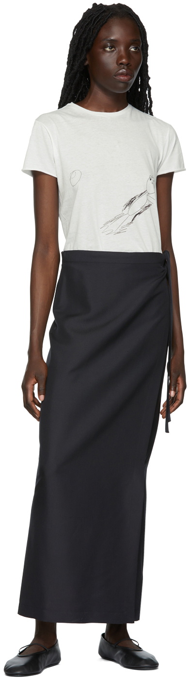 The Row SSENSE Exclusive Black Olina Maxi Skirt The Row