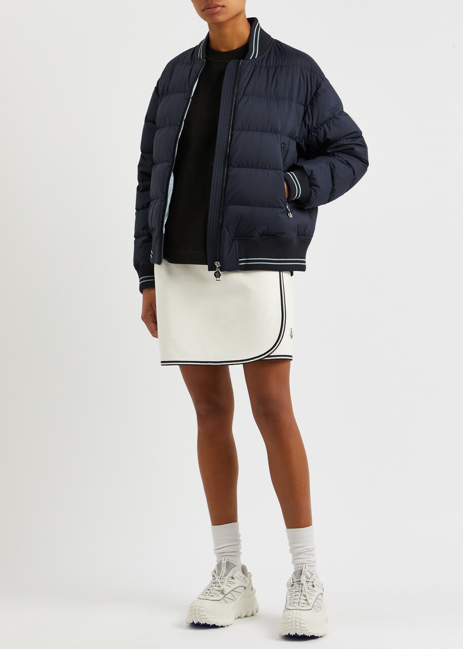 新作！【MONCLER】Argo ボンバー ジャケット 2カラー Moncler Argo Quilted Shell Bomber Jacket Dark Blue Moncler