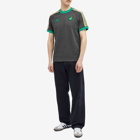Adidas Men's Jamaica JFF 3 Stripe T-Shirt in Utility Black