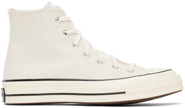Photo: Converse Off-White & Tan Tri-Panel Chuck 70 Sneakers
