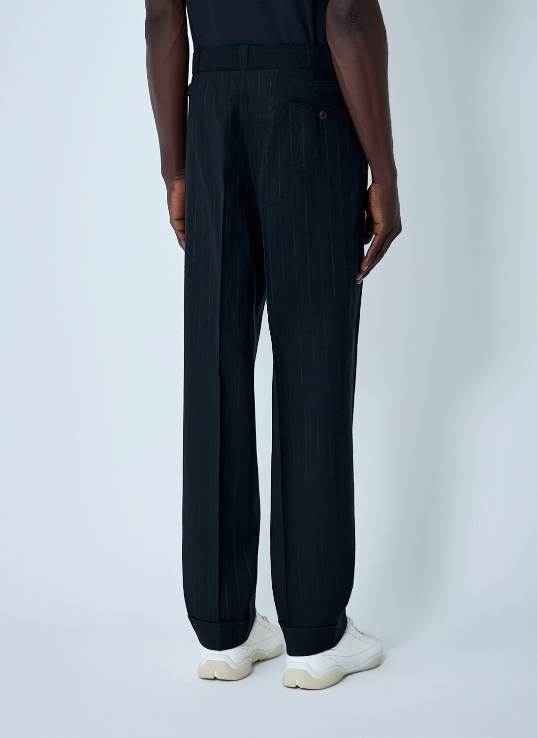Prada Wool-Blend Pinstripe Pants Prada