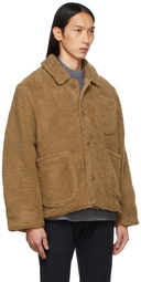 YMC Tan Faux-Fur Labour Chore Jacket