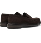 J.M. Weston - Suede Penny Loafers - Brown