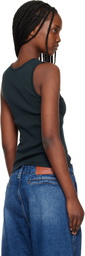 Maison Kitsuné Navy Baby Fox Ribbed Tank Top