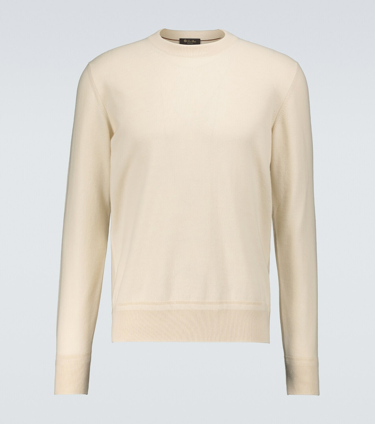 Bayan cashmere and cotton half-zip sweater in grey - Loro Piana
