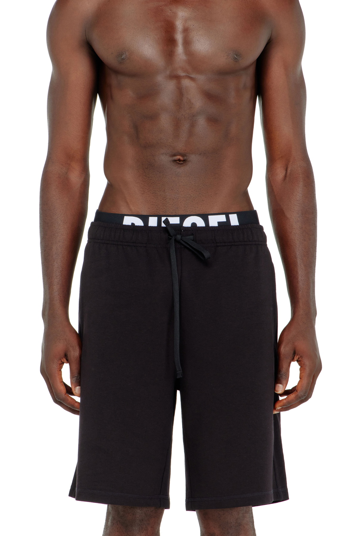 Diesel Cotton shorts with Diesel logo waistband - Pants - Man -