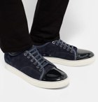 Lanvin - Cap-Toe Suede and Patent-Leather Sneakers - Men - Midnight blue