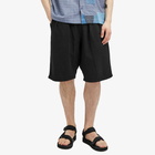 Monitaly Men's Pleated Sweat Shorts in Black