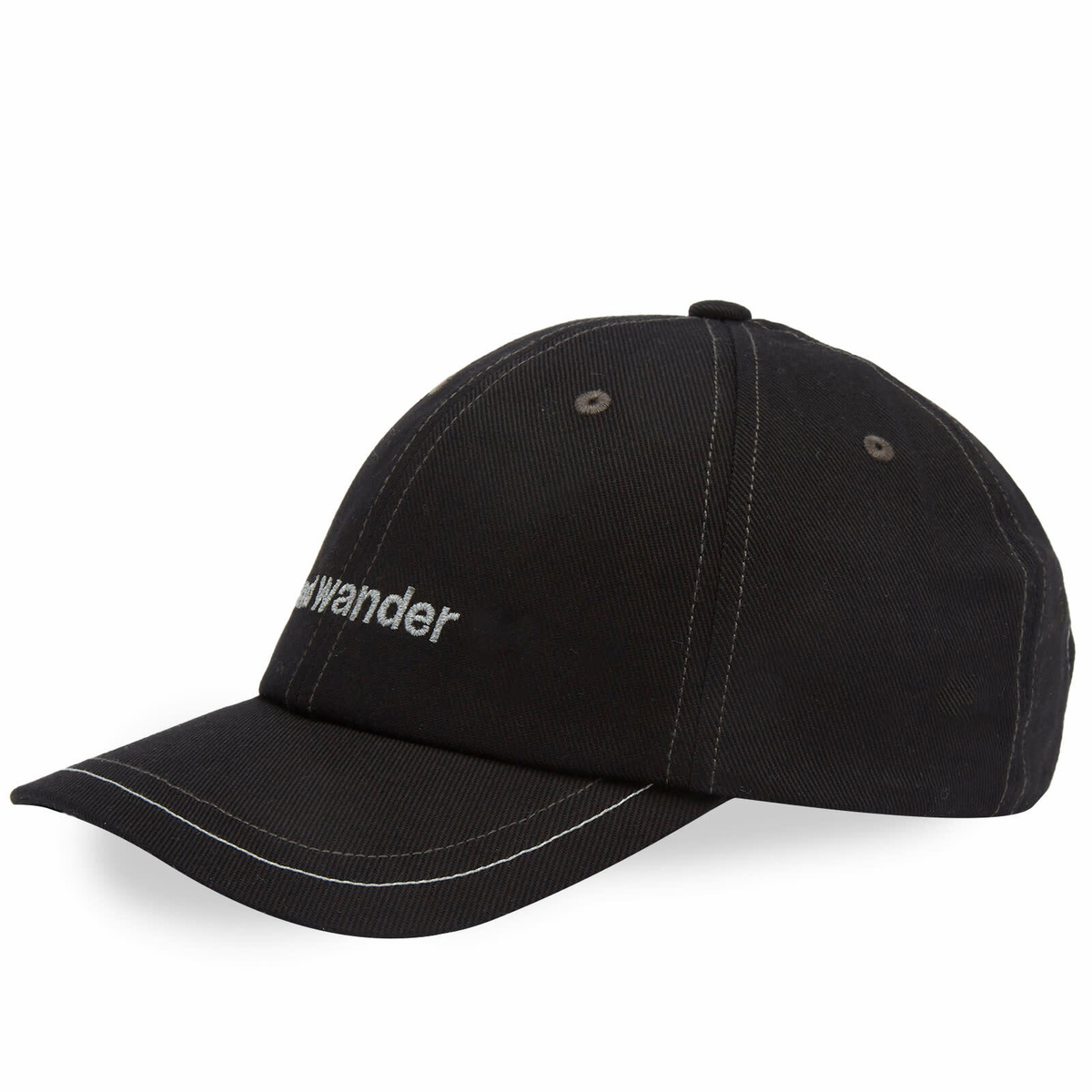 and wander Cotton Twill Cap in Black 