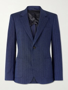 Mr P. - Herringbone Linen-Blend Suit Jacket - Blue