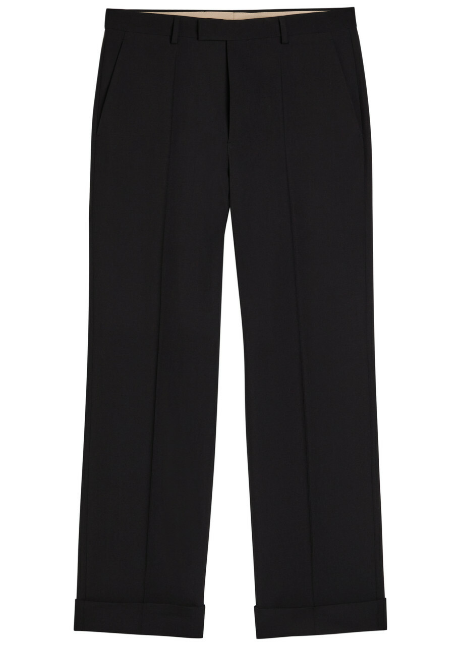 Valentino Garavani Straight-leg Wool Trousers Black