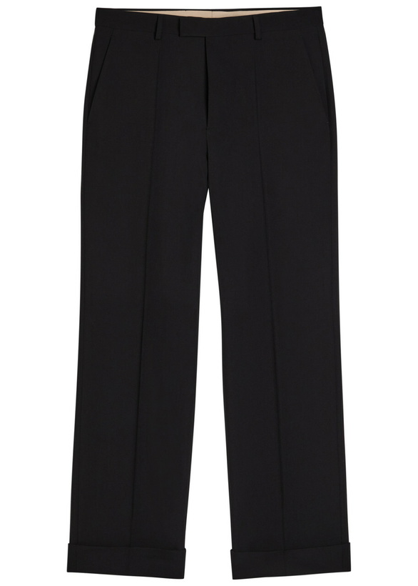 Photo: Valentino Garavani Straight-leg Wool Trousers Black