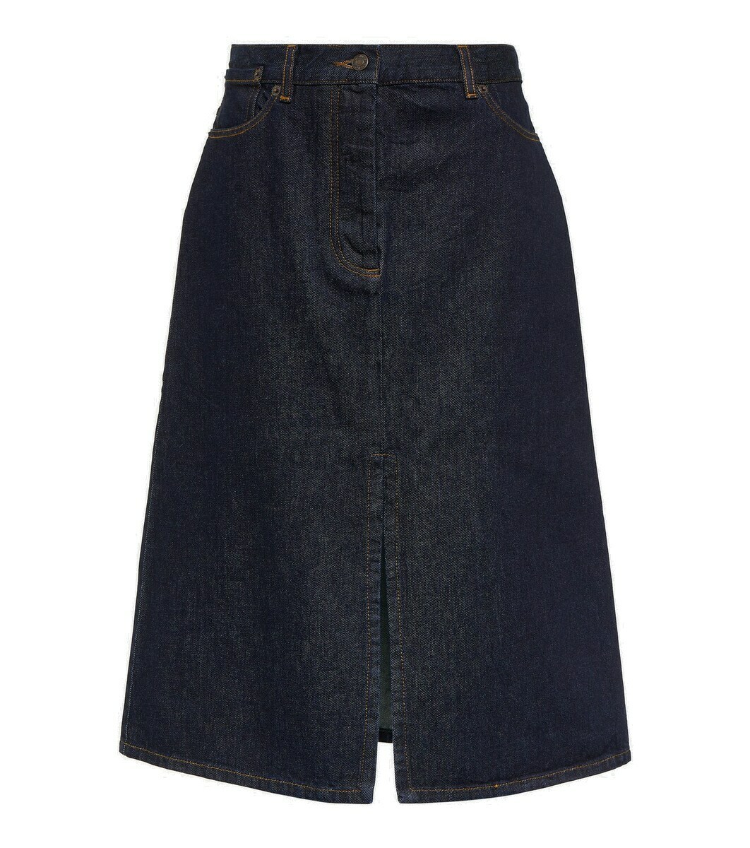 Dries Van Noten Denim midi skirt Dries Van Noten