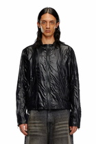 Diesel Biker jacket in shiny ripstop - Jackets Mens in Black