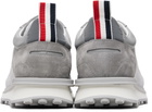 Thom Browne Gray Tech Nylon Alumni Sneakers