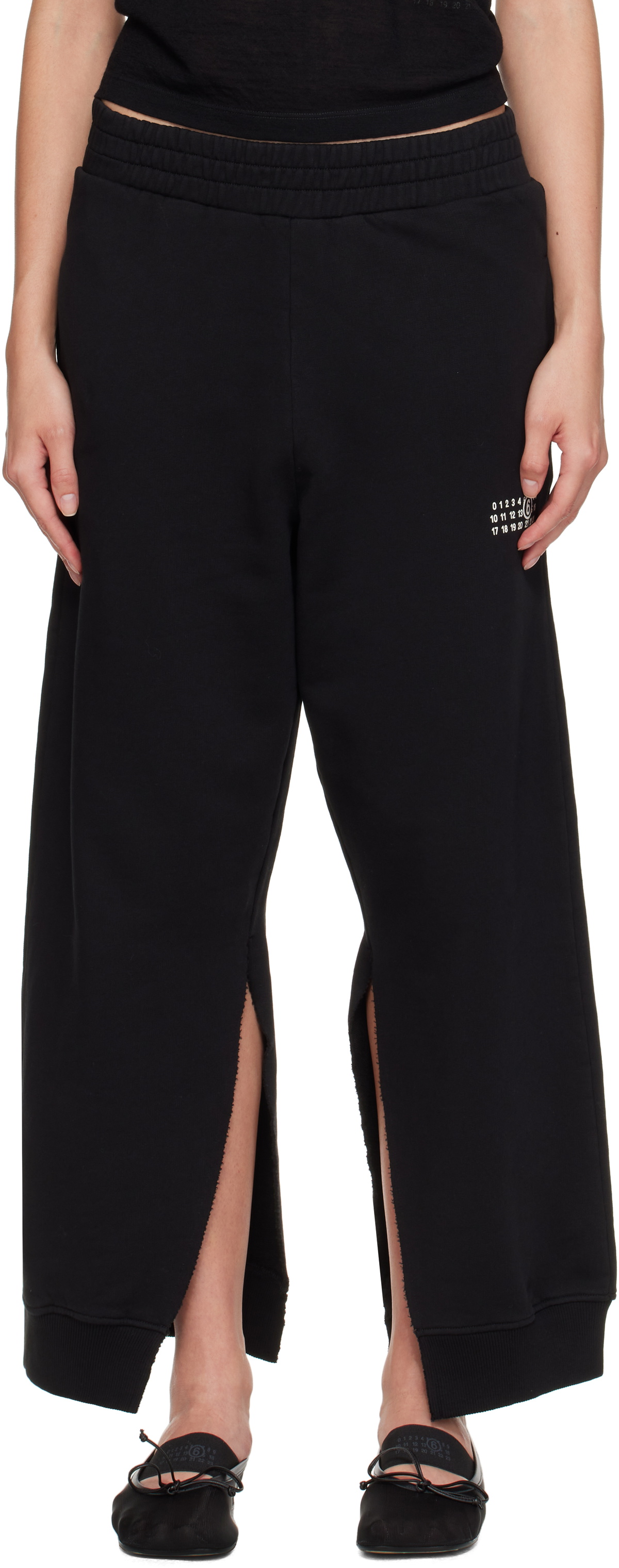 MM6 Maison Margiela Black Cotton Lounge Pants